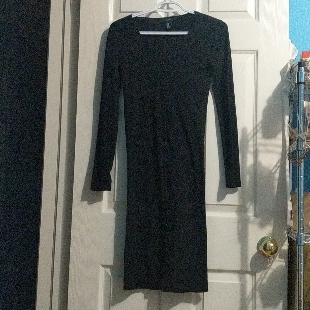 SALE [4/15$] BLACK FORM FITTING LONG SLEEVE DRESS